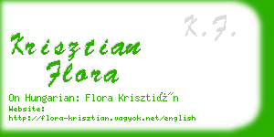 krisztian flora business card